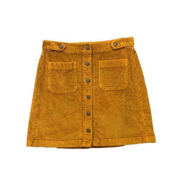 Madewell Dresses & Skirts - Madewell Skirt Womens 4 Roasted Pecan Corduroy A Line Patch Pocket Edition Mini